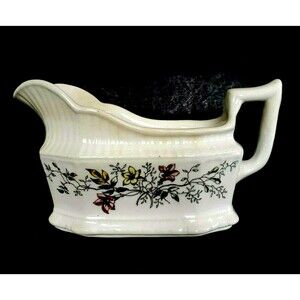 1880's Antique T G & F Booth Gravy Sauce Boat Jasmine Tunstall England Victorian